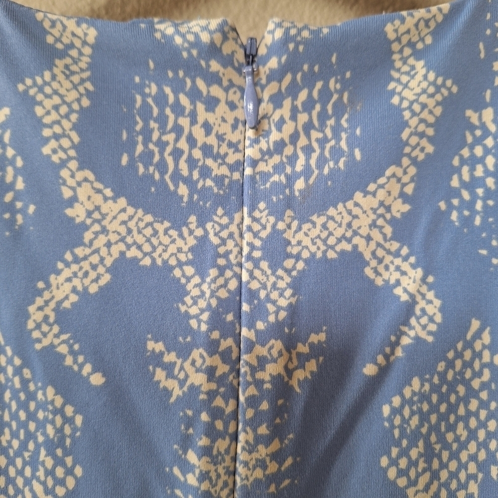 J. McLaughlin Womens Blue/White Snake Print Sleeveless Catalina Dress Size S - Picture 6 of 7